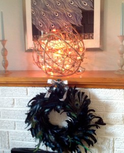 My vine ball, lighted!