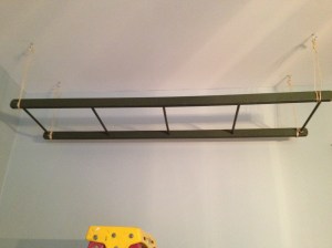 The ladder as basket storage