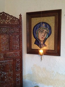 Turquoise mosaic icon.