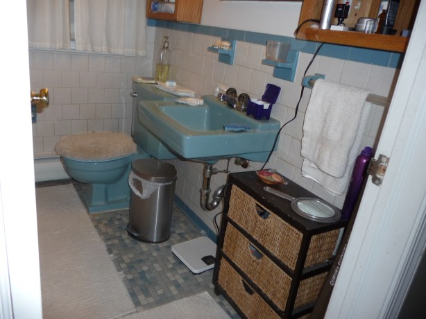 The Blue Bathroom Before.