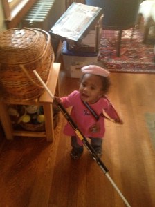 The baby "helping" me.