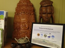 Sculpture on display. 