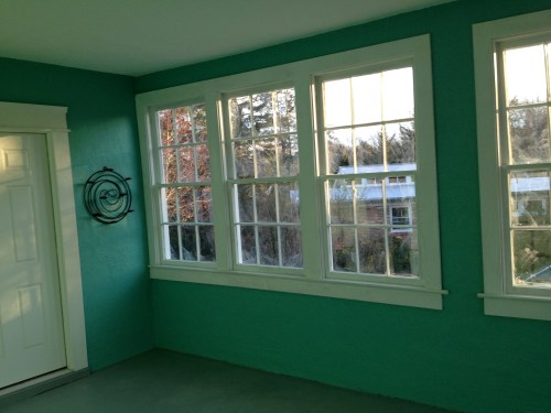 The porch. The porch with fresh paint.