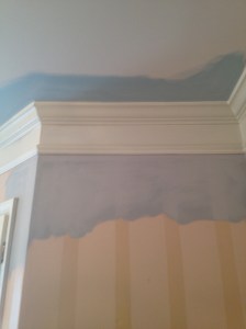 Testing out the paint colors. Testing out the paint colors.