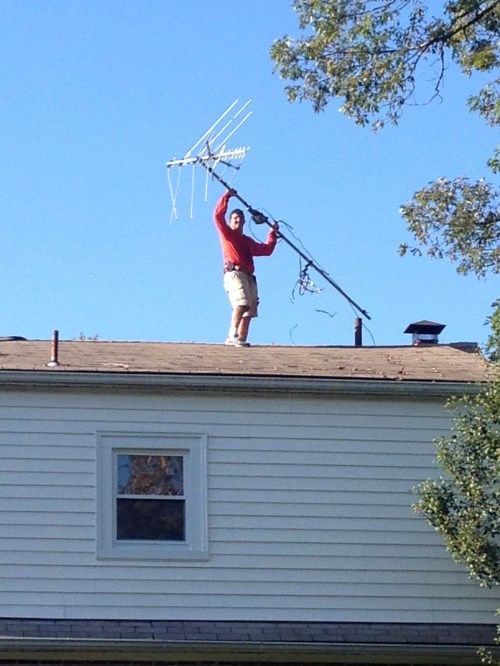 The hideous antenna. The hideous antenna.