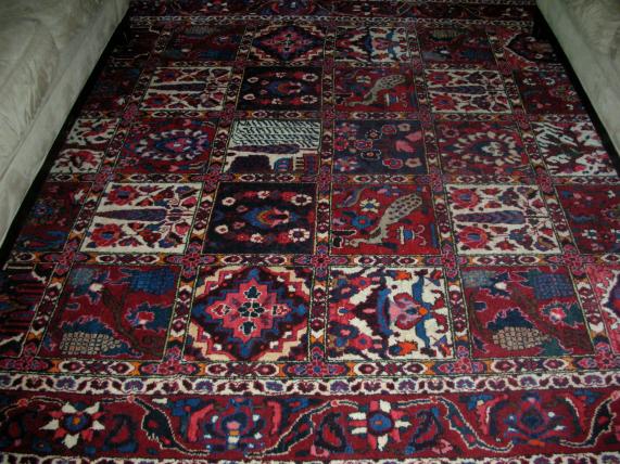 A masculine rug is more casual.