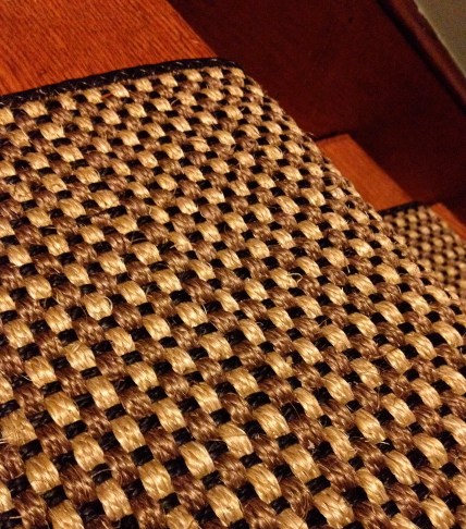 A black and natural sisal weave.